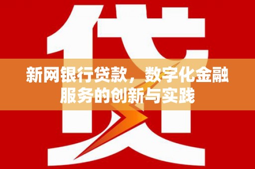 巩义新网银行贷款，数字化金融服务的创新与实践