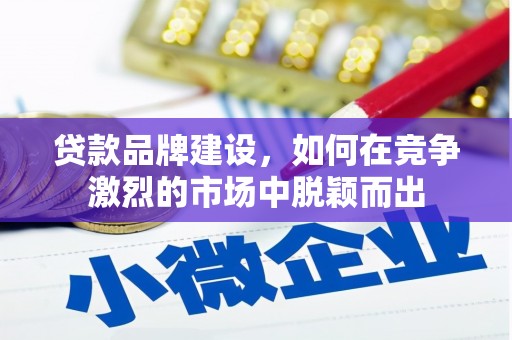 巩义贷款品牌建设，如何在竞争激烈的市场中脱颖而出