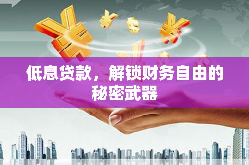 巩义低息贷款，解锁财务自由的秘密武器