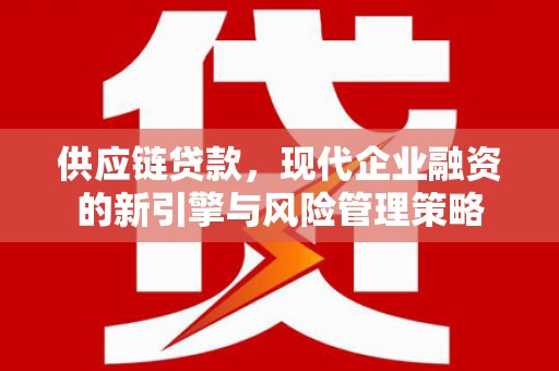 巩义供应链贷款，现代企业融资的新引擎与风险管理策略