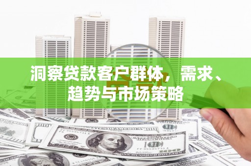 巩义洞察贷款客户群体，需求、趋势与市场策略