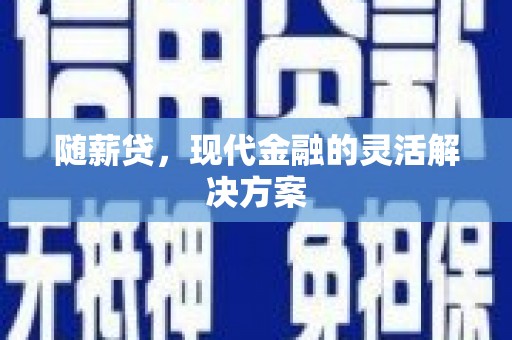 巩义随薪贷，现代金融的灵活解决方案