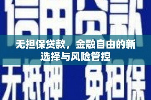 巩义无担保贷款，金融自由的新选择与风险管控