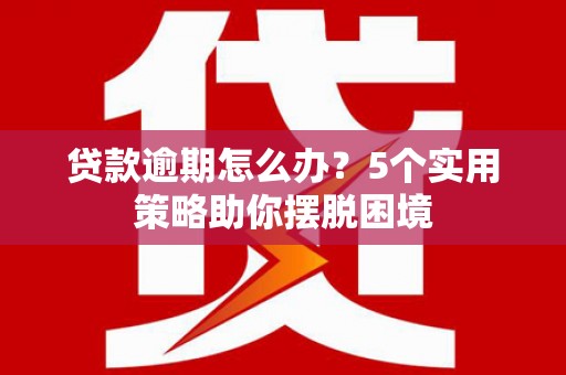 巩义贷款逾期怎么办？5个实用策略助你摆脱困境
