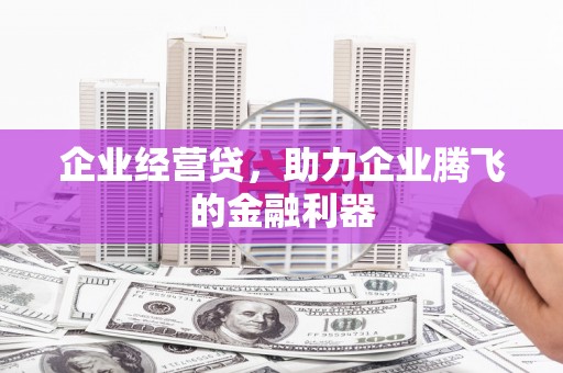 巩义企业经营贷，助力企业腾飞的金融利器
