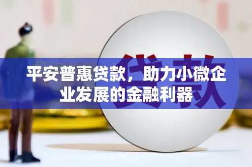 巩义平安普惠贷款，助力小微企业发展的金融利器
