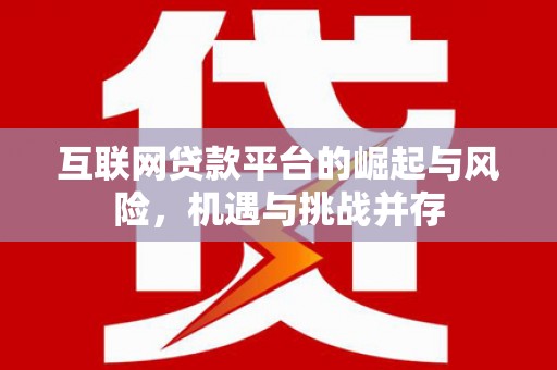 巩义互联网贷款平台的崛起与风险，机遇与挑战并存