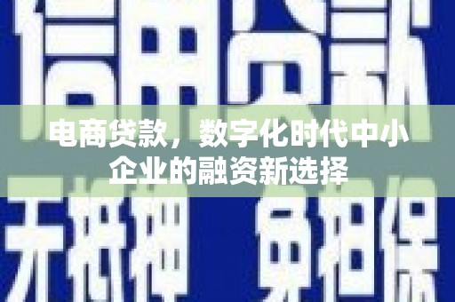 巩义电商贷款，数字化时代中小企业的融资新选择