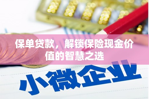 巩义保单贷款，解锁保险现金价值的智慧之选