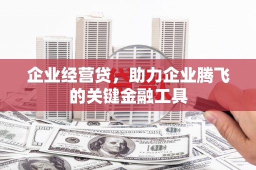 巩义企业经营贷，助力企业腾飞的关键金融工具