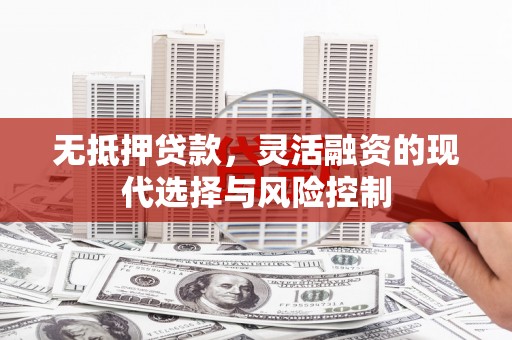 巩义无抵押贷款，灵活融资的现代选择与风险控制