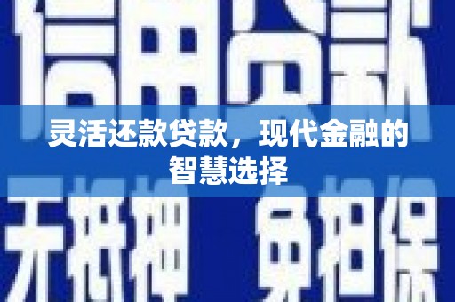 巩义灵活还款贷款，现代金融的智慧选择