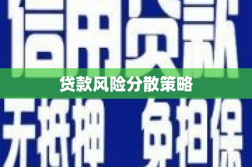 巩义贷款风险分散策略