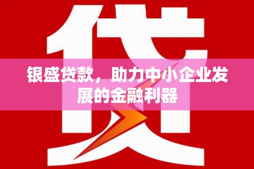 巩义银盛贷款，助力中小企业发展的金融利器