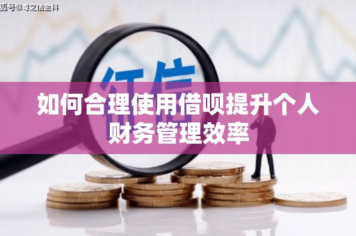 巩义如何合理使用借呗提升个人财务管理效率