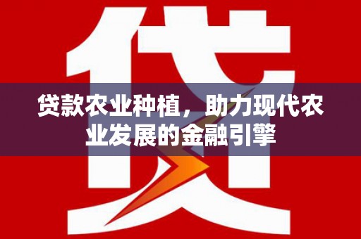 巩义贷款农业种植，助力现代农业发展的金融引擎