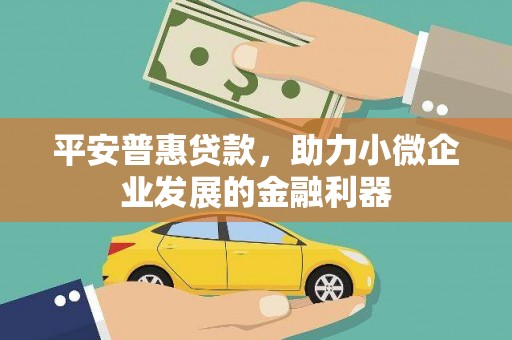 巩义平安普惠贷款，助力小微企业发展的金融利器