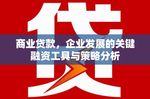 巩义商业贷款，企业发展的关键融资工具与策略分析