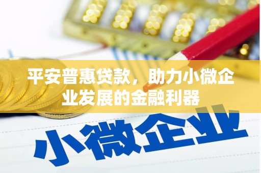 巩义平安普惠贷款，助力小微企业发展的金融利器