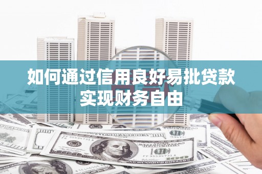 巩义如何通过信用良好易批贷款实现财务自由