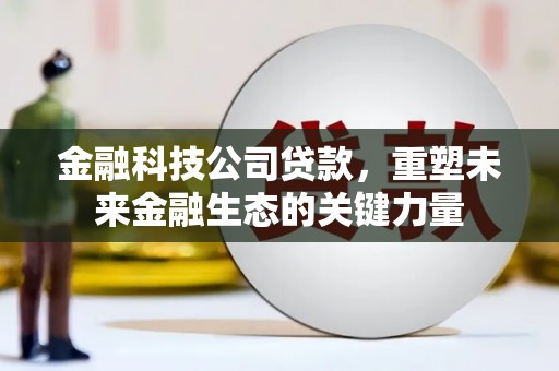 巩义金融科技公司贷款，重塑未来金融生态的关键力量
