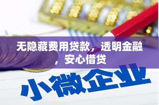 巩义无隐藏费用贷款，透明金融，安心借贷