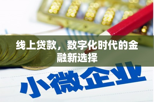 巩义线上贷款，数字化时代的金融新选择