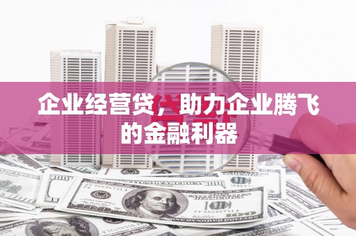 巩义企业经营贷，助力企业腾飞的金融利器