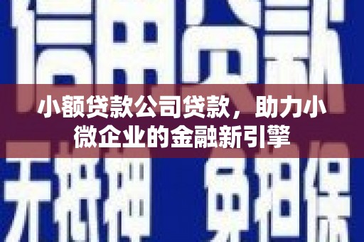 巩义小额贷款公司贷款，助力小微企业的金融新引擎