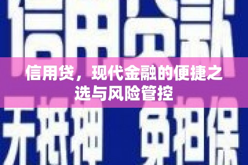 巩义信用贷，现代金融的便捷之选与风险管控