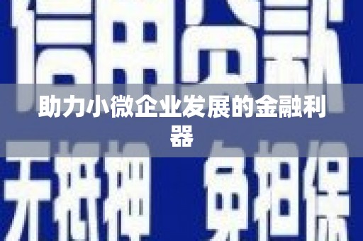 巩义助力小微企业发展的金融利器
